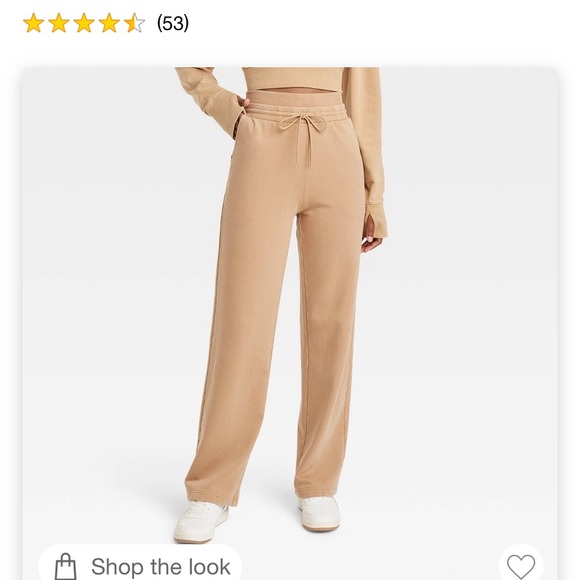 JoyLab Pants & Jumpsuits Nwt High Rise Open Bottom Tan Sweatpants